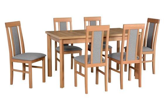 Jídelní set 1+6, stůl MODENA 1 P a bukové židle NILO 2  - 1