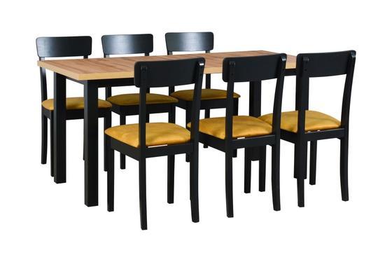 Jídelní set 1+6, stůl Max 8 a bukové židle Hugo 1  - 1