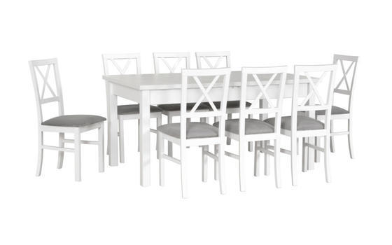 Jídelní set 1+8, stůl MODENA 2 a bukové židle MILANO 4  - 1