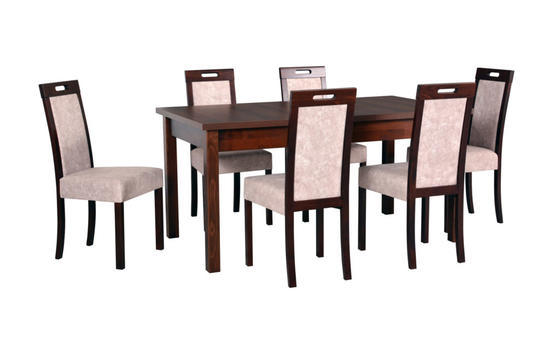 Jídelní set 1+6, stůl MODENA 2 a bukové židle ROMA 5  - 1