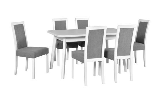 Jídelní set 1+6, stůl OSLO 6 a bukové židle Roma 3  - 1
