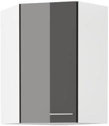 Horní skříňka rohová LARA šedá lesk, 60 x 60 GN-90 1F (45°) - 1/3