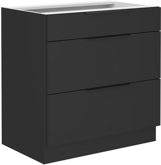 Spodní skříňka se šuplíky Premium Box 80 D 3S BB Siena černá matná  - 1