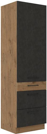Vysoká potravinová skříň se šuplíky PREMIUM BOX 60 DKS-210 3S 1F VIGO matera/dub lancelot  - 1