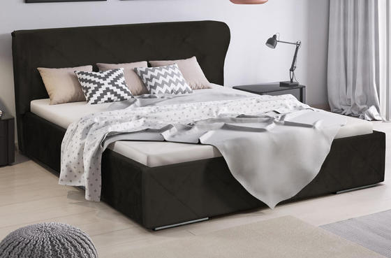 Čalouněná postel ORLANDO s roštem a úložným prostorem, 160 x 200 cm  - 1