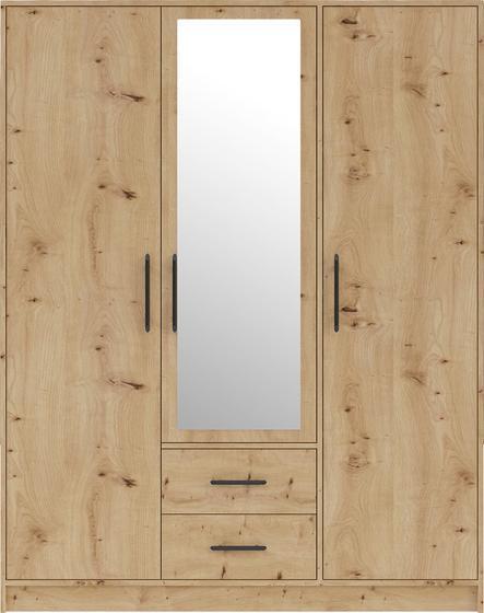 Šatní skříň SMART SRL2 se zrcadlem, dub artisan, 150 cm  - 1