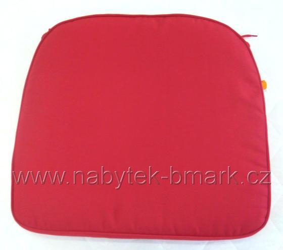 Sedák čalouněný, červený skladem, 48 x 49 x 6 cm  - 1