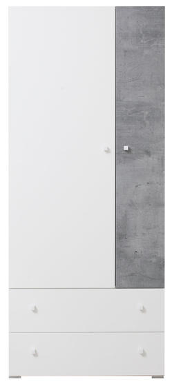 Skříň SI3 SIGMA bílý lux / beton, 80 cm  - 1