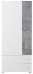 Skříň SI3 SIGMA bílý lux / beton, 80 cm - 1/3