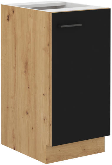 Spodní skříňka MODENA dub artisan / černý mat, 40 D 1F  - 1
