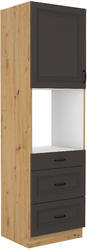 Vysoká skříň na troubu se šuplíky PREMIUM BOX 60 DPS-210 3S 1F STILO artisan/grafit MDF - 1/4