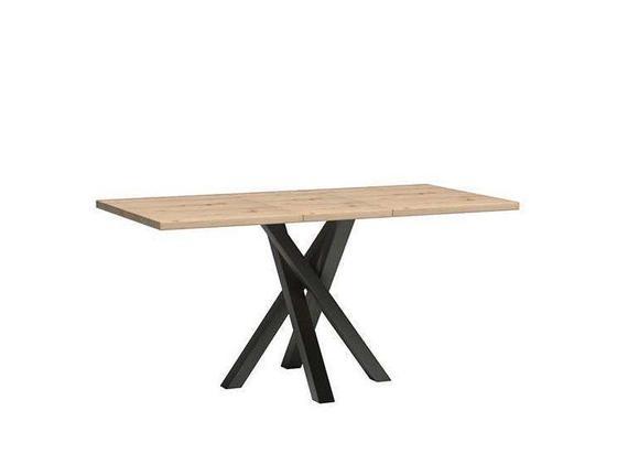 Stůl rozkládací | CALI dub artisan, černý matný 120  - 1