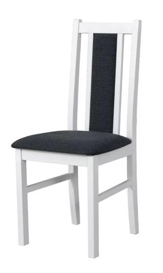 Čalouněná jídelní židle Bos 14  bílá/ tmavé šeda  - 1