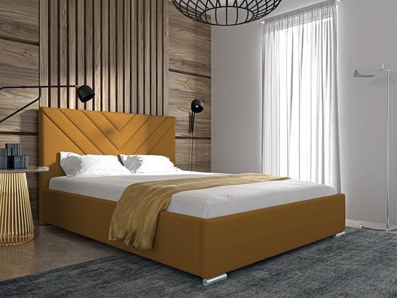 Čalouněná postel Slim 22 s dřevěným roštem  - 10