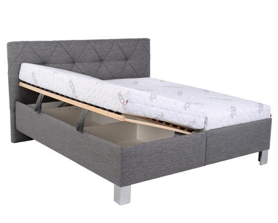 Čalouněná postel  NAIROBI 180  šedá - bez matrace - 2
