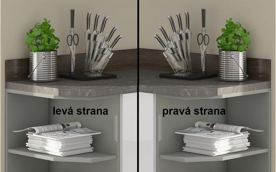 Kuchyňská pracovní deska 2,8 cm pro regál 30 D ZAK, levá a pravá strany  - 2