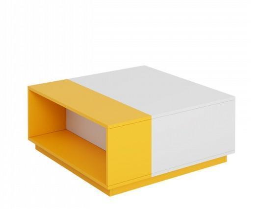 Konferenční stolek MOBI MO16 bílá lux / žlutá  - 2