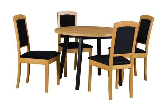 Jídelní set 1+4, stůl Oslo 3 a bukové židle Roma 14  - 2