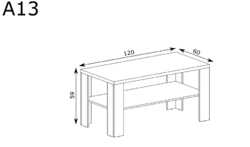 Konferenční stolek A13 | ANTICA 120 x 60 cm - 2/5