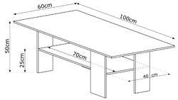 Konferenční stůl Kassor bílá, 60 x 100 cm - 2/2