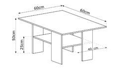 Konferenční stůl Kassor bílá, 60 x 60 cm - 2/2