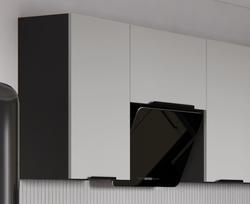 Kuchyňská linka Arona / Monza černá matná / kašmír / ořech okapi, Rohová sestava B, 310 x 250 cm - 2/7