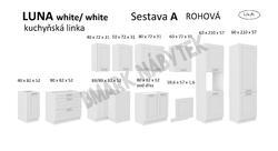 Kuchyňská linka LUNA bílá/bílá matná MDF, Rohová sestava A, 210x350 cm - 2/2