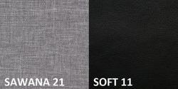 Sedací souprava Antonin šedá látka/černá eko 270 x 200 cm - 2/5