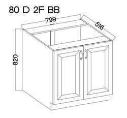 Spodní skříňka LUNA artisan/dustgrey MDF 80 D 2F BB - 2/3