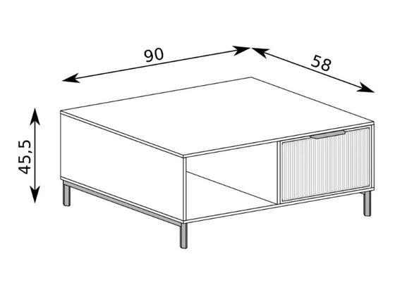 Konferenční stolek LS-6 Link A Styles kašmír, 90 x 58  - 2