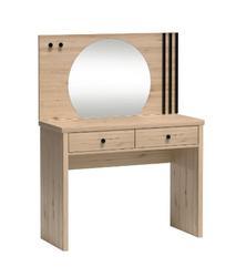 Toaletní stolek se zrcadlem CALI dub artisan/černý mat - 2/7