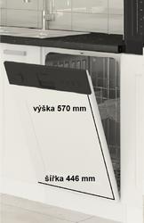 Dvířka na myčku LUNA bílá/bílá matná MDF ZM 570 x 446 - 2/2
