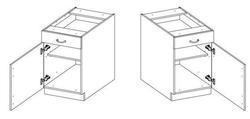 Spodní skříňka 50 D 1F 1S  STILO artisan/ClayGrey MDF, šuplík PREMIUM BOX - 3/3