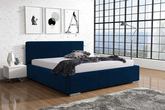 Čalouněná postel Slim 12 s dřevěným roštem  - 3
