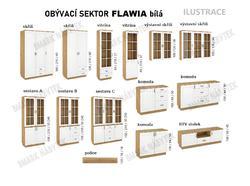 RTV stolek 2D1S FLAWIA artisan/bílá MDF, 150 cm - 3/3