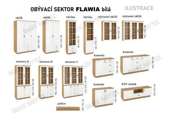 Šatní skříň 2D2S FLAWIA artisan/bílá MDF, 120 cm  - 3