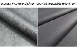Sedací souprava IBIZA/KORFU, 282x194 cm skladem v kombinací šedých látek Touch me 11/Madryt 995 - 3/4