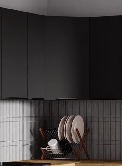 Kuchyňská linka Siena černá matná, Rohová sestava B 310 x 250 cm  - 3