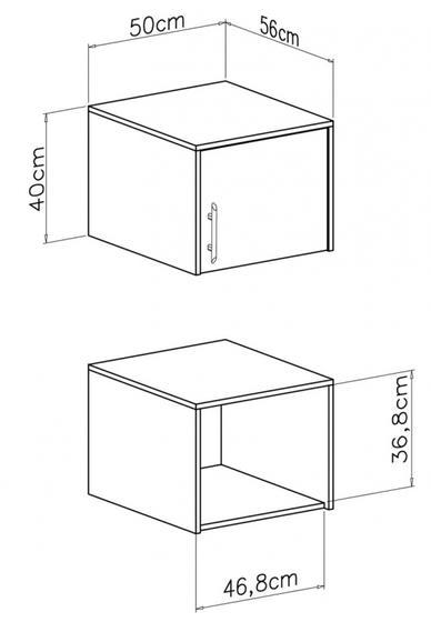 Nástavec na skříň SMART SRN5 dub sonoma / bílá lux, 50 cm  - 3