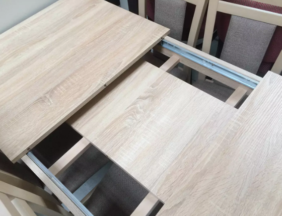 Stůl jídelní rozkládací WENUS 1 P, 80 x 160/200 cm, dub sonoma  - 3