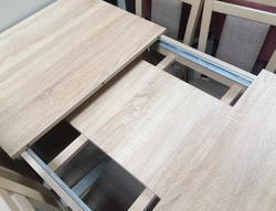 Stůl jídelní rozkládací WENUS 1 P, 80 x 160/200 cm, ořech - 3/3