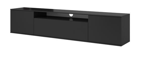 TV skříňka závěsná Logan černá, 200 cm  - 3
