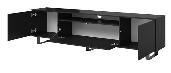 TV stolek na kovových nožičkách Logan černý mat, 200 cm  - 3