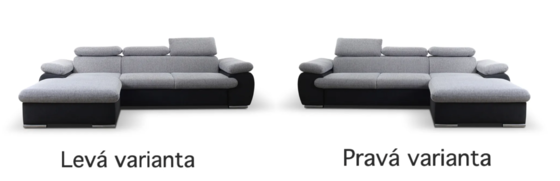 Rohová sedací souprava COAST, v kombinací šedých látek skladem, 281 x 77 (94) x 196 cm  - 3