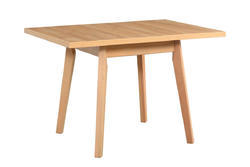 Jídelní set 1+4, stůl Oslo 1 L(80 x 80 cm) a židle Nilo 11, v provedení dub grandson, a šedé látce 1B - 3/4