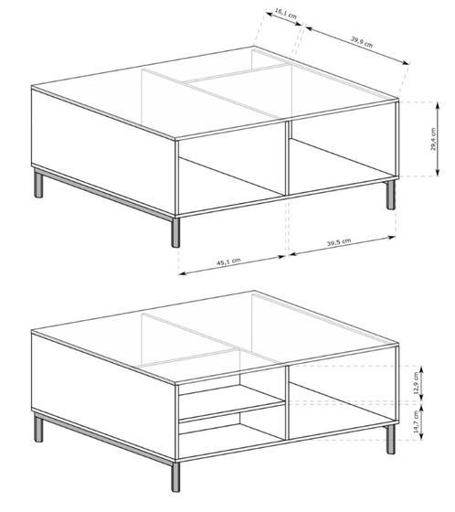 Konferenční stolek LS-6 Link A Styles kašmír, 90 x 58  - 3