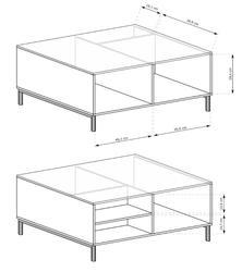 Konferenční stolek LS-6 Link A Styles kašmír, 90 x 58 - 3/11