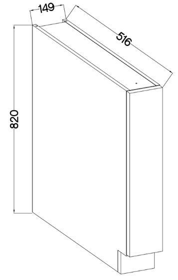 Spodní skříňka CARGO 15 D STILO bílá/grafit MDF  - 4
