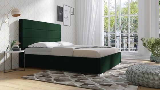 Čalouněná postel Slim 11 s dřevěným roštem  - 4