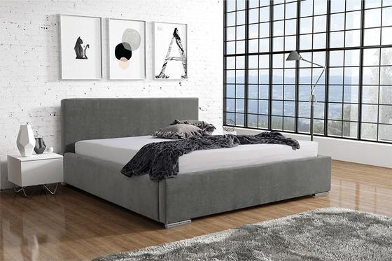 Čalouněná postel Slim 12 s dřevěným roštem  - 4